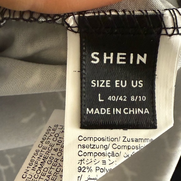 Chic SHEIN bodycon Black and White Women's Dress size L - Picture 6 of 11